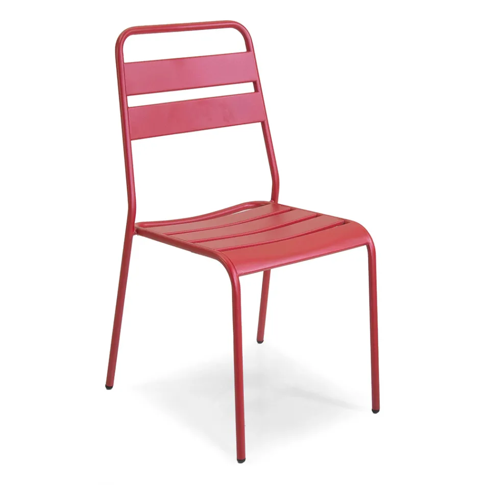 Trädgårdsstol tillverkad helt i metall - Band Viadurini