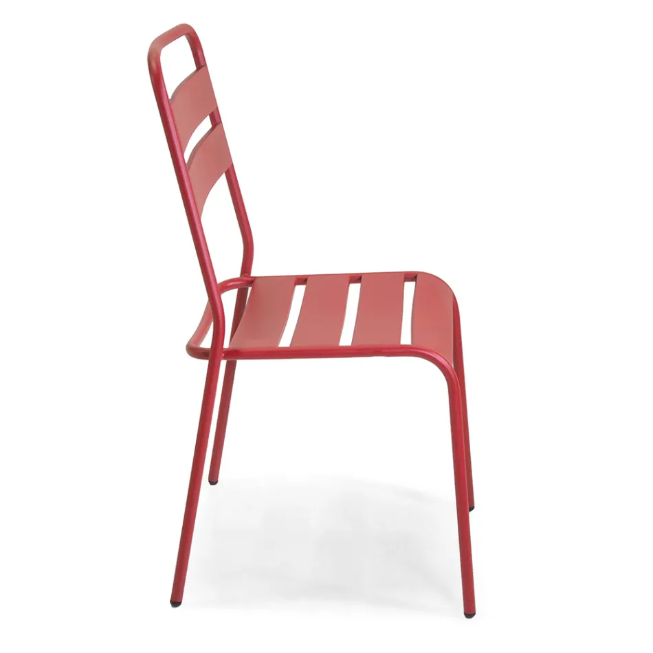 Trädgårdsstol tillverkad helt i metall - Band Viadurini