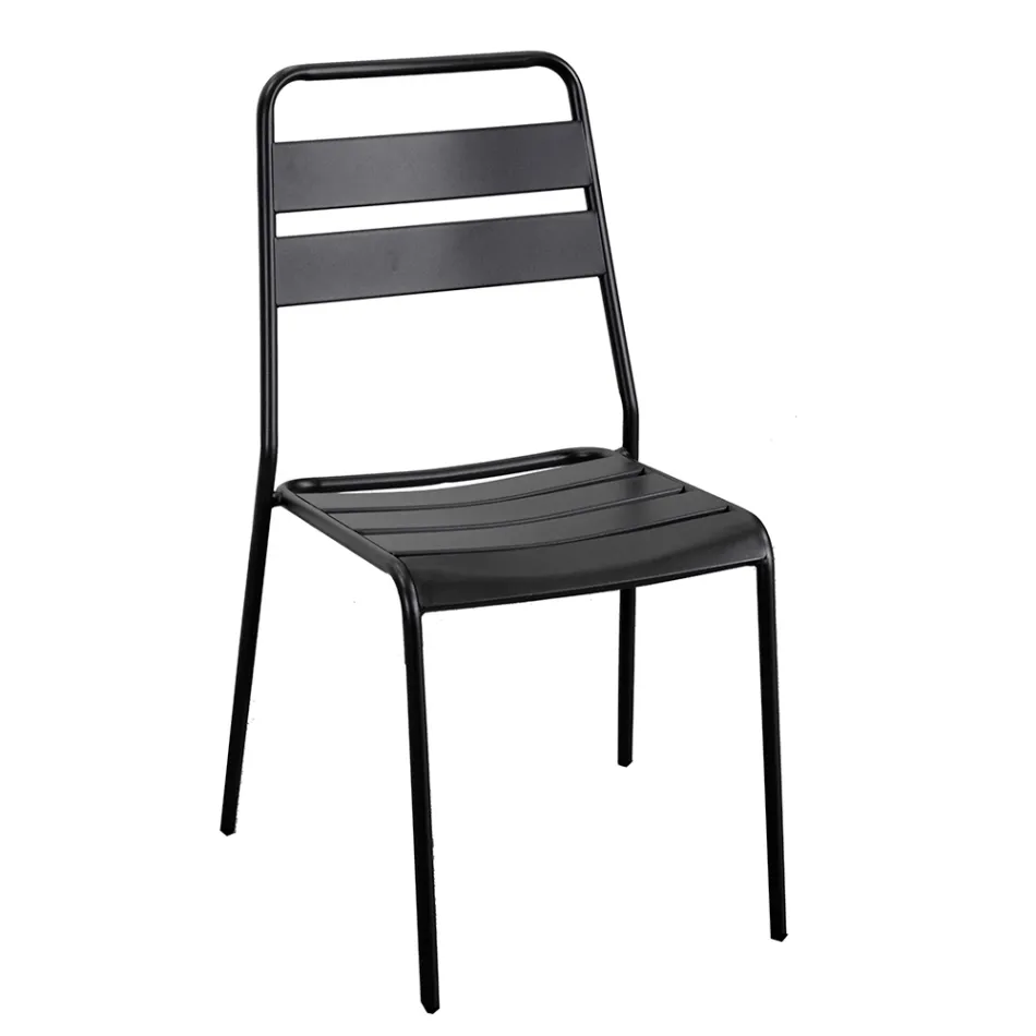 Trädgårdsstol tillverkad helt i metall - Band Viadurini