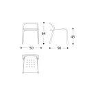 Trädgårdsstol aluminiumstruktur tillverkad i Italien - Noss av Varaschin Viadurini