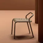 Trädgårdsstol aluminiumstruktur tillverkad i Italien - Noss av Varaschin Viadurini