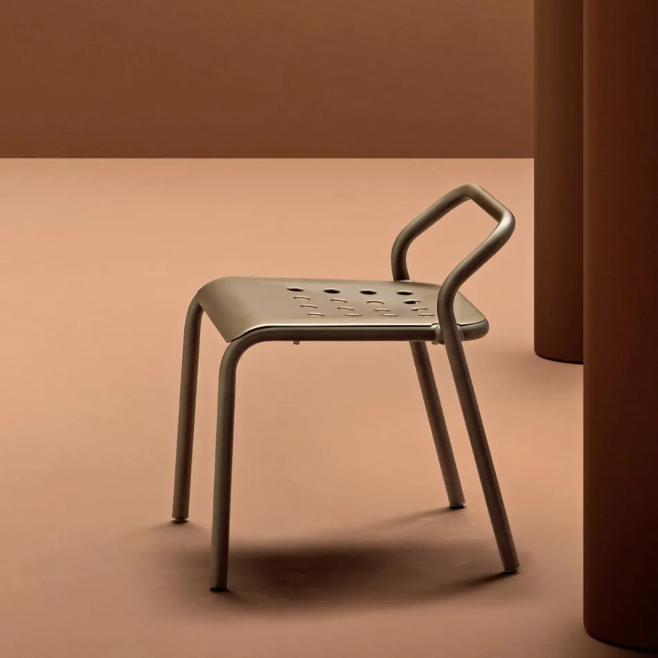 Trädgårdsstol aluminiumstruktur tillverkad i Italien - Noss av Varaschin Viadurini