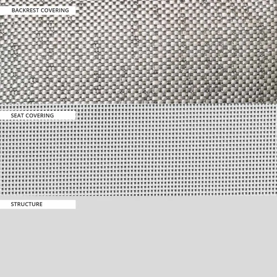 Trädgårdsstolsstruktur i målad aluminium Tillverkad i Italien - Jouve Viadurini