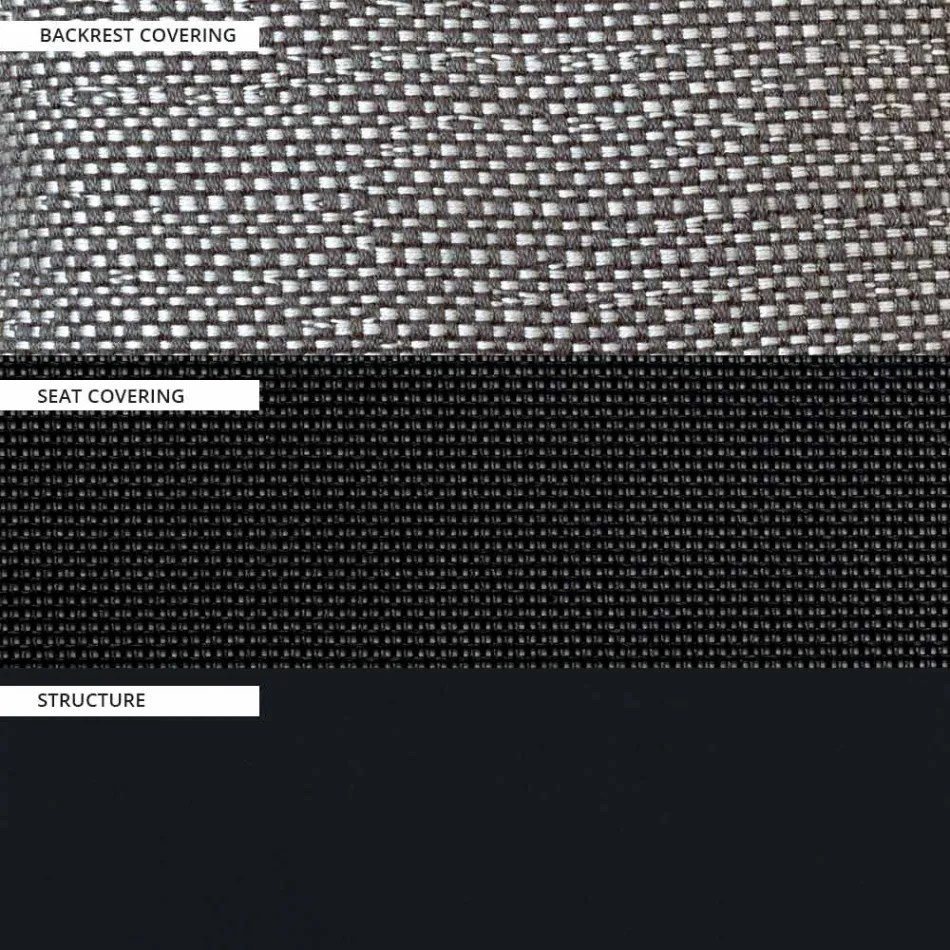 Trädgårdsstolsstruktur i målad aluminium Tillverkad i Italien - Jouve Viadurini