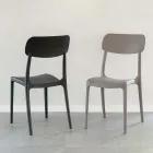 Stapelbar stol inomhus och utomhus i polypropen i olika färger - Garima Viadurini