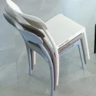 Stapelbar stol inomhus och utomhus i polypropen i olika färger - Garima Viadurini