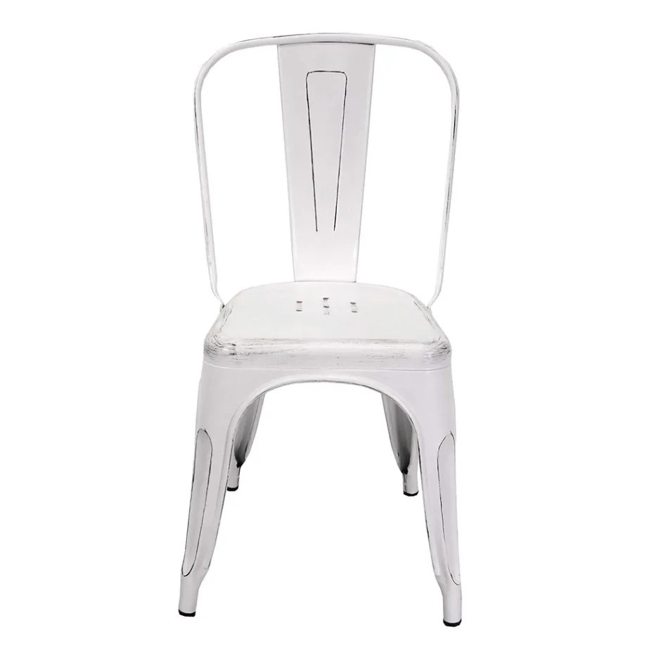 Inomhus- och utomhusstol av järn i olika färger - Brevpapper Viadurini