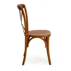 Stapelbar inomhusstol i almträ - Barriera Viadurini