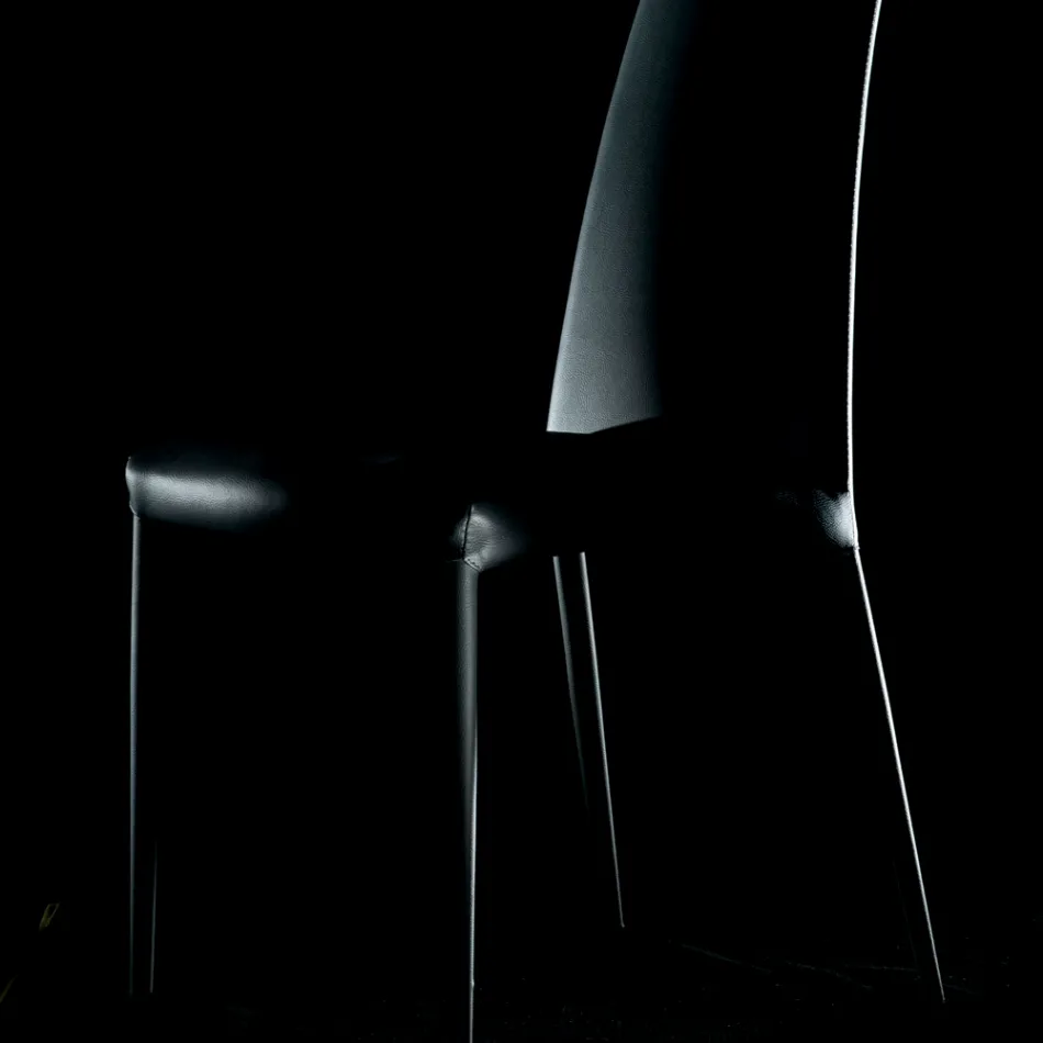 Inomhusstol helt vadderad och klädd Tillverkad i Italien - Trieste Viadurini