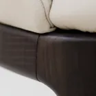 Matstol med armstöd i isfärgat läder Tillverkad i Italien - Lyanne Viadurini