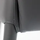 Matstol med armstöd klädda i svart läder Tillverkad i Italien - Meyer Viadurini