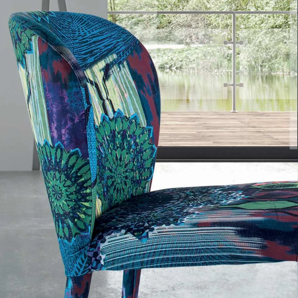 Matstol med sits och stoppade ben Tillverkad i Italien - Verona Viadurini