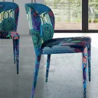 Matstol med sits och stoppade ben Tillverkad i Italien - Verona Viadurini