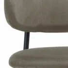 Matstol med sammetssits och ryggstöd Tillverkad i Italien - Livorno Viadurini