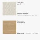 Matstol med tygsits och askstruktur - Aisha Viadurini