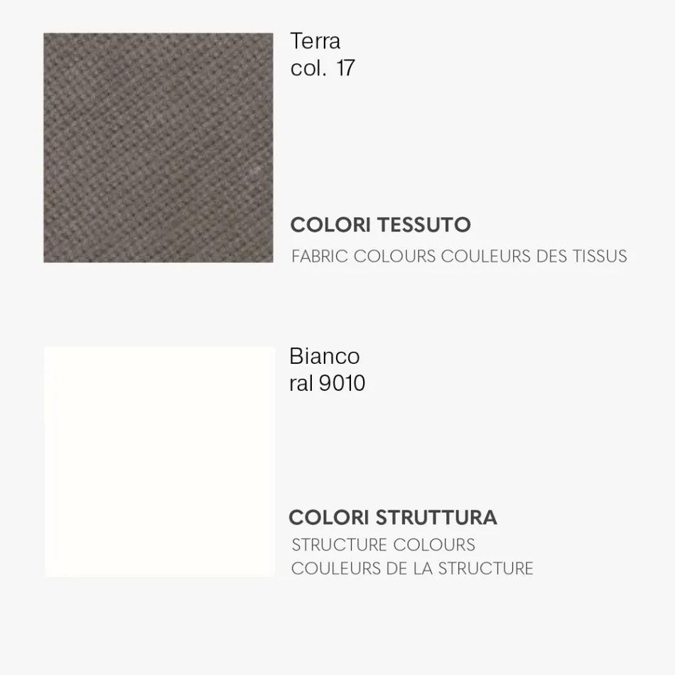 Matstol med tygsits och metallstruktur - Aisha Viadurini