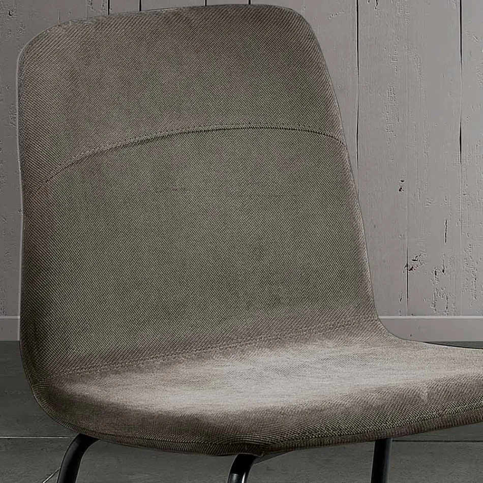 Matstol med tygsits och metallstruktur - Aisha Viadurini