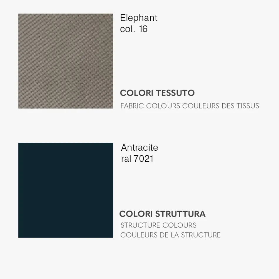 Matstol med tygsits och metallstruktur - Aisha Viadurini