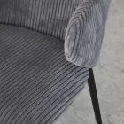 Matstol med metallram och manchestersits - Ridni Viadurini