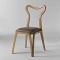trä och läder matstol modern design, l.41xp.46 cm, Carol