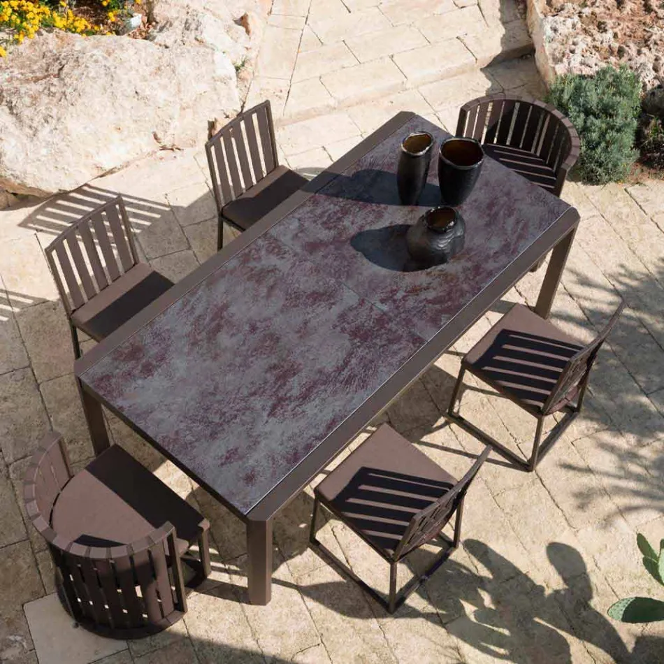 Uteserveringsstol i aluminium och lyxdesign Rope 3 finish - Julie Viadurini