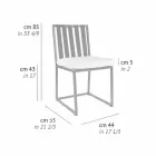 Uteserveringsstol i aluminium och lyxdesign Rope 3 finish - Julie Viadurini