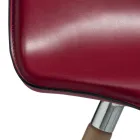 Matstol i regenererat läder med träben tillverkad i Italien - Luke Viadurini