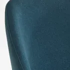 Matstol i trä med flaskgrön sammetssits Tillverkad i Italien - Eddard Viadurini