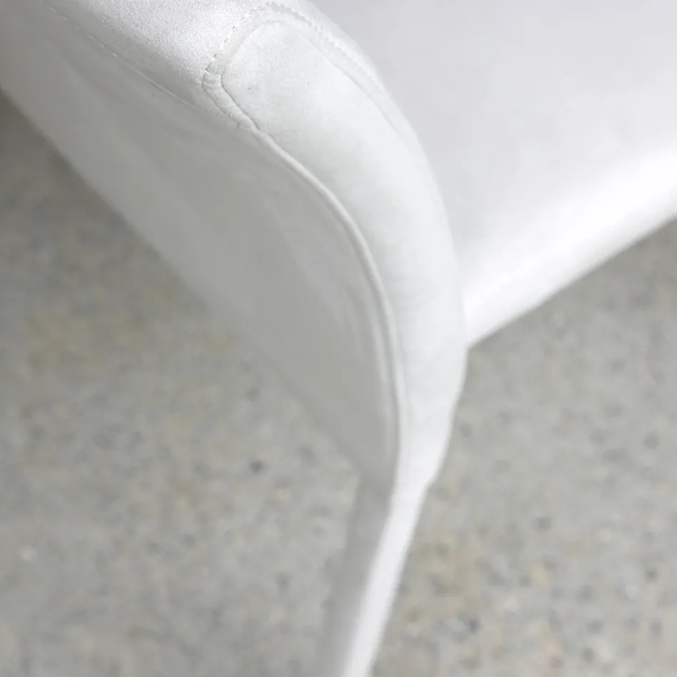 Matstol i metall klädd i färgad Econabuk, 4 delar - Anita Viadurini