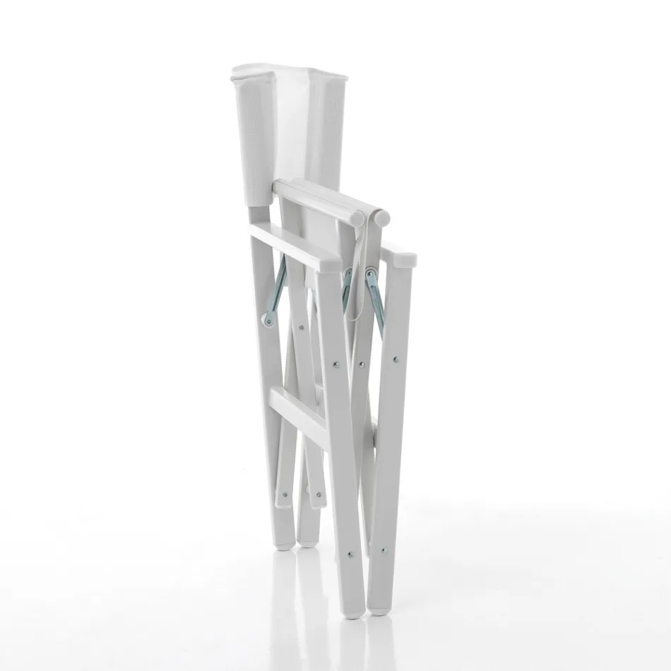 Fällbar direktörsstol i aluminium och textilen - Fluoro Viadurini