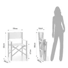 Fällbar direktörsstol i aluminium och textilen - Fluoro Viadurini