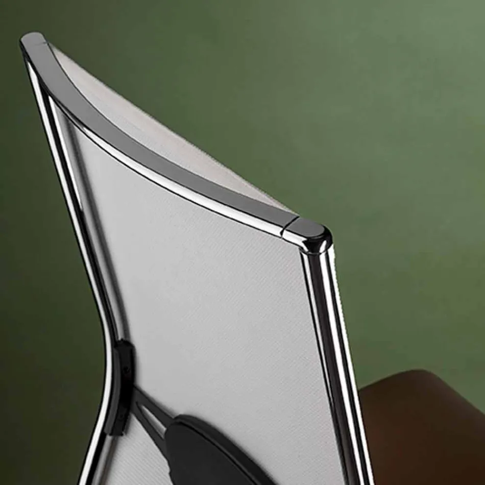 Ergonomisk svängbar skrivbordsstol med hjul och armstöd - Gimiglia Viadurini