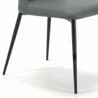 Vardagsrumsstol med ben av stål eller trä Tillverkad i Italien - Florens Viadurini