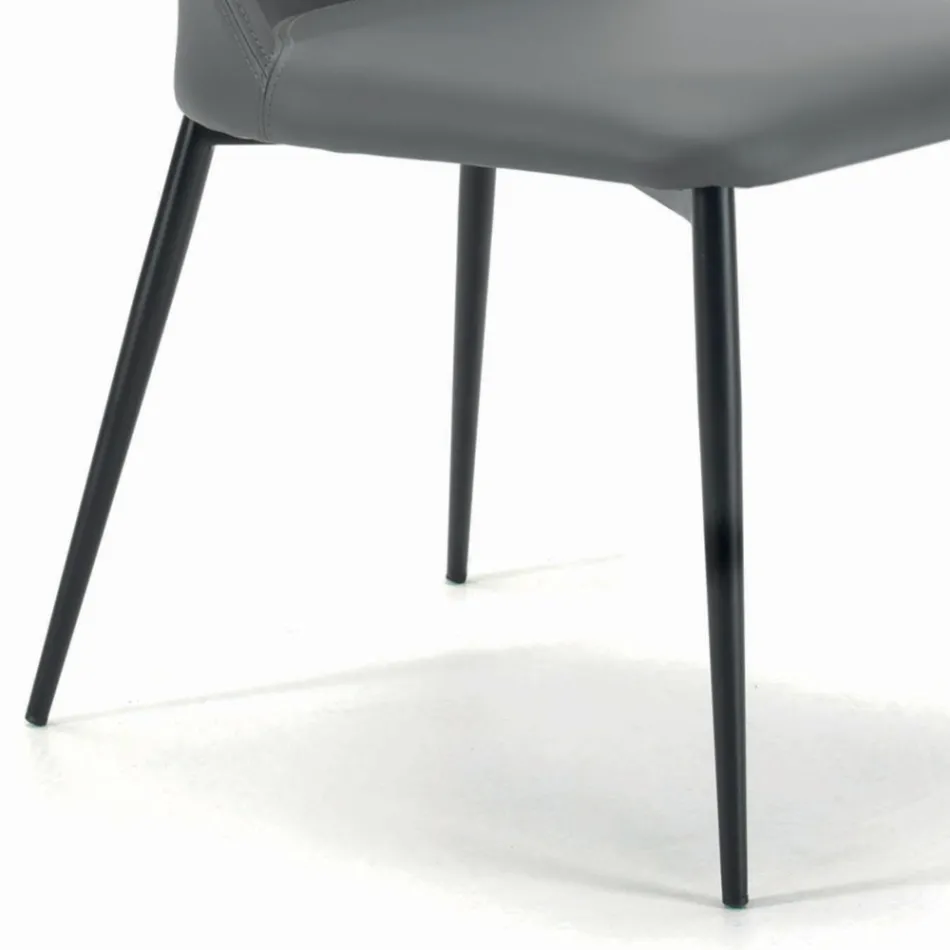 Vardagsrumsstol med ben av stål eller trä Tillverkad i Italien - Florens Viadurini