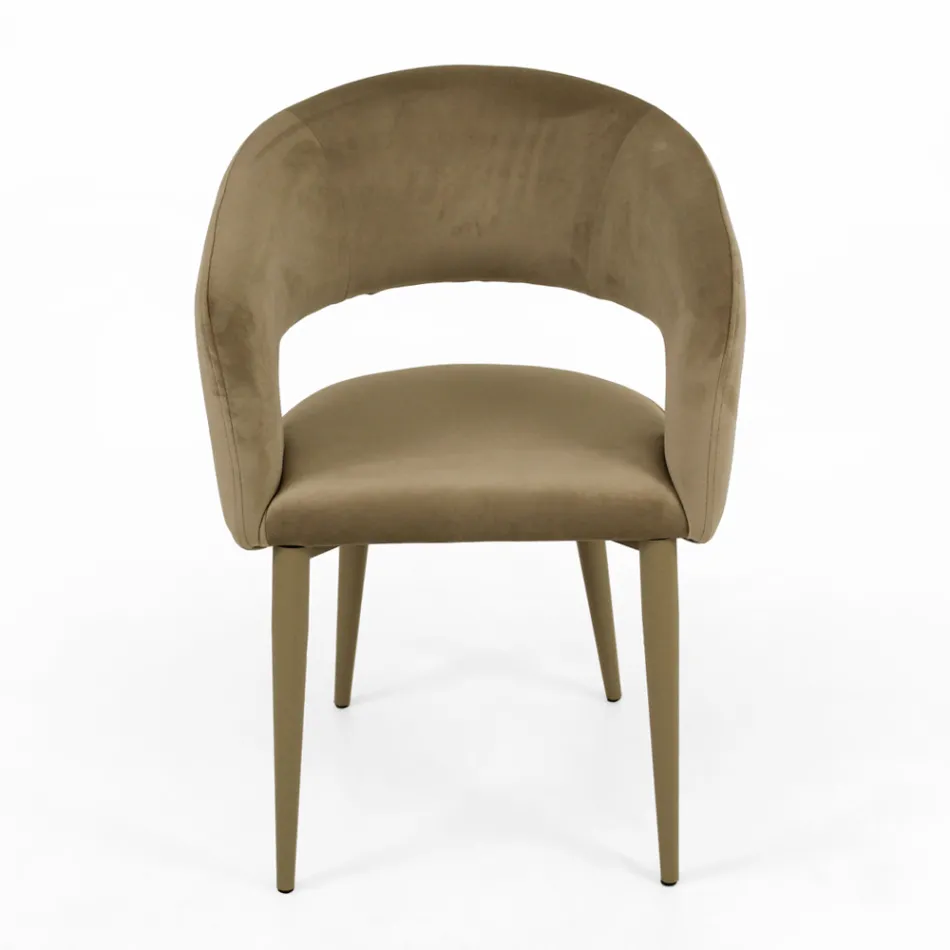 Vardagsrumsstol med Velvet Seat Rep Finish Made in Italy - Savignano Viadurini