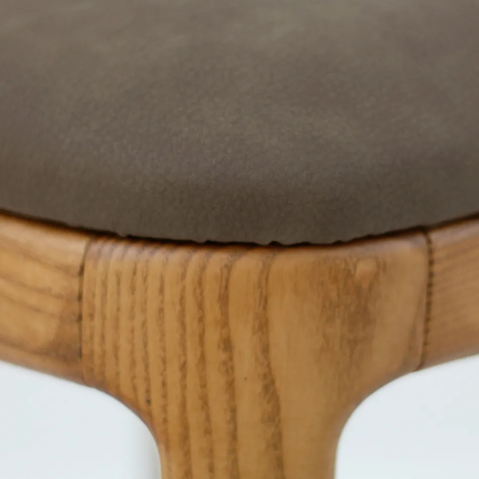 Vardagsrumsstol i betsad ask Trä Tillverkad i Italien - Lyanne Viadurini