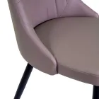 Vardagsrumsstol i metall och ekoläder med olika ytbehandlingar - Onde Viadurini