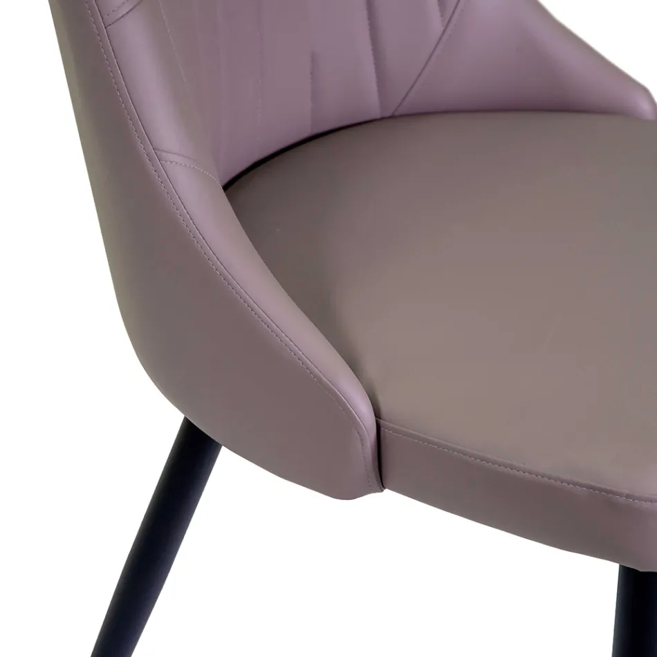 Vardagsrumsstol i metall och ekoläder med olika ytbehandlingar - Onde Viadurini