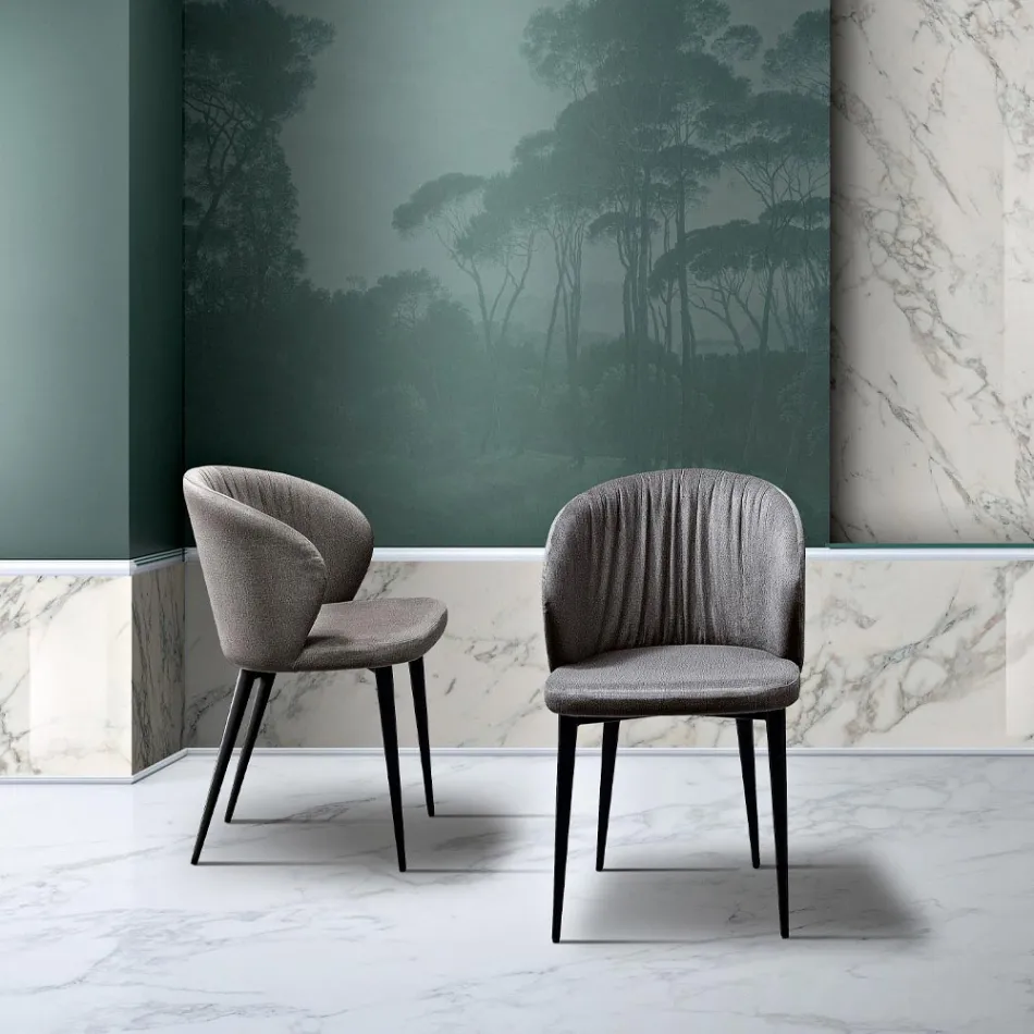 Vardagsrumsstol i tyg och ask av elegant design - Reginaldo Viadurini