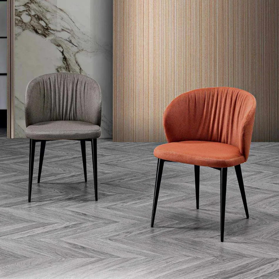 Vardagsrumsstol i tyg och ask av elegant design - Reginaldo Viadurini