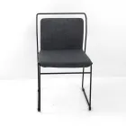 Vardagsrumsstol i tyg och lackad Tillverkad i Italien - Uralia Viadurini