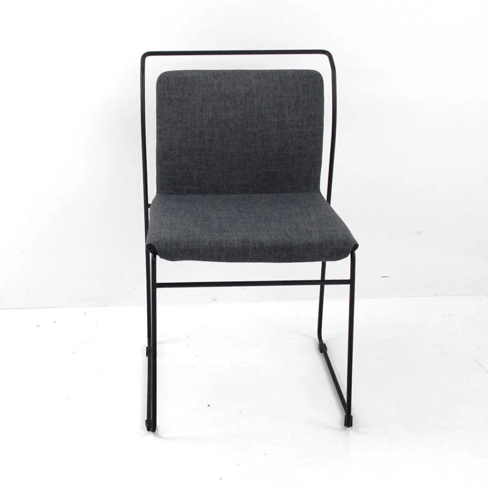 Vardagsrumsstol i tyg och lackad Tillverkad i Italien - Uralia Viadurini