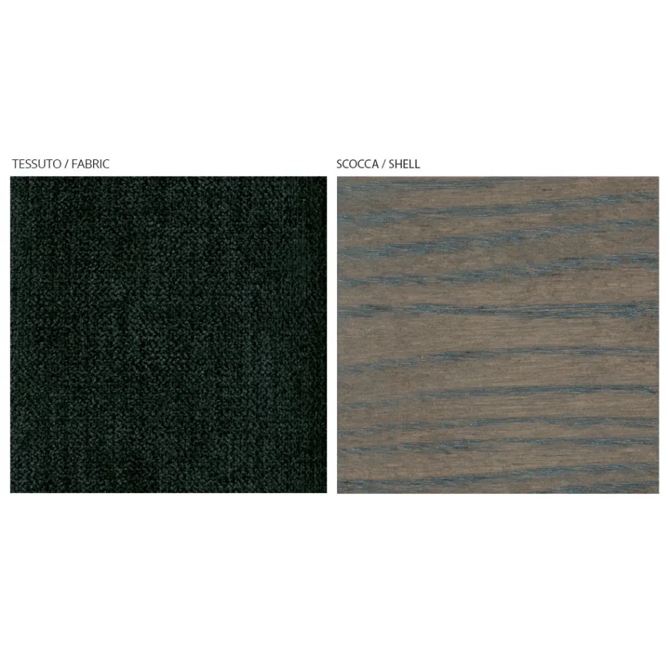 Vardagsrumsstol i tyg och massivt bokträ Tillverkad i Italien - Rein Viadurini