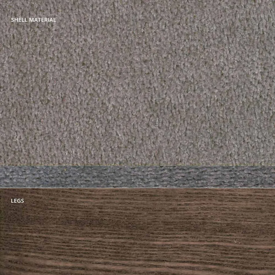 Vardagsstol i tyg och modernt trä tillverkat i Italien, Oriella Viadurini