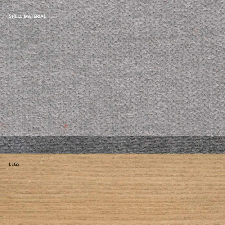 Vardagsstol i tyg och modernt trä tillverkat i Italien, Oriella Viadurini