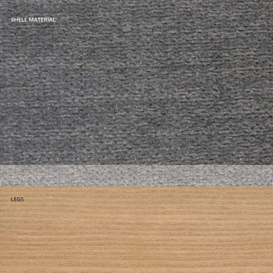 Vardagsstol i tyg och modernt trä tillverkat i Italien, Oriella Viadurini