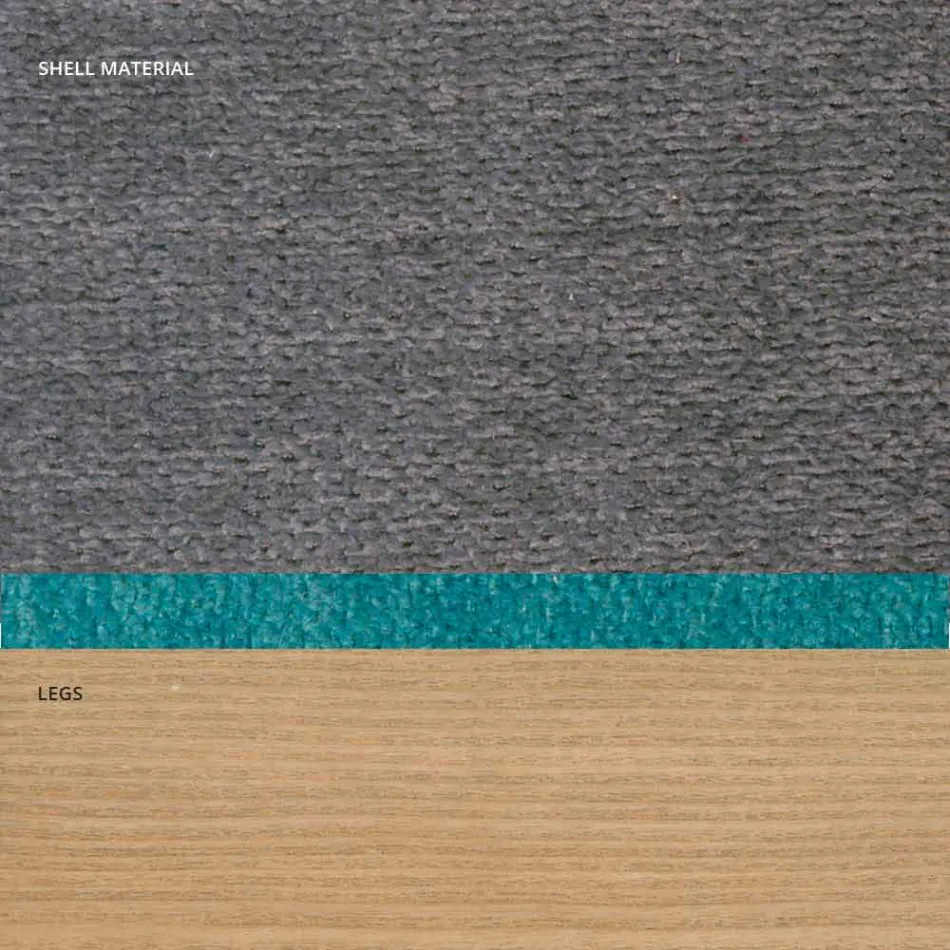 Vardagsstol i tyg och modernt trä tillverkat i Italien, Oriella Viadurini