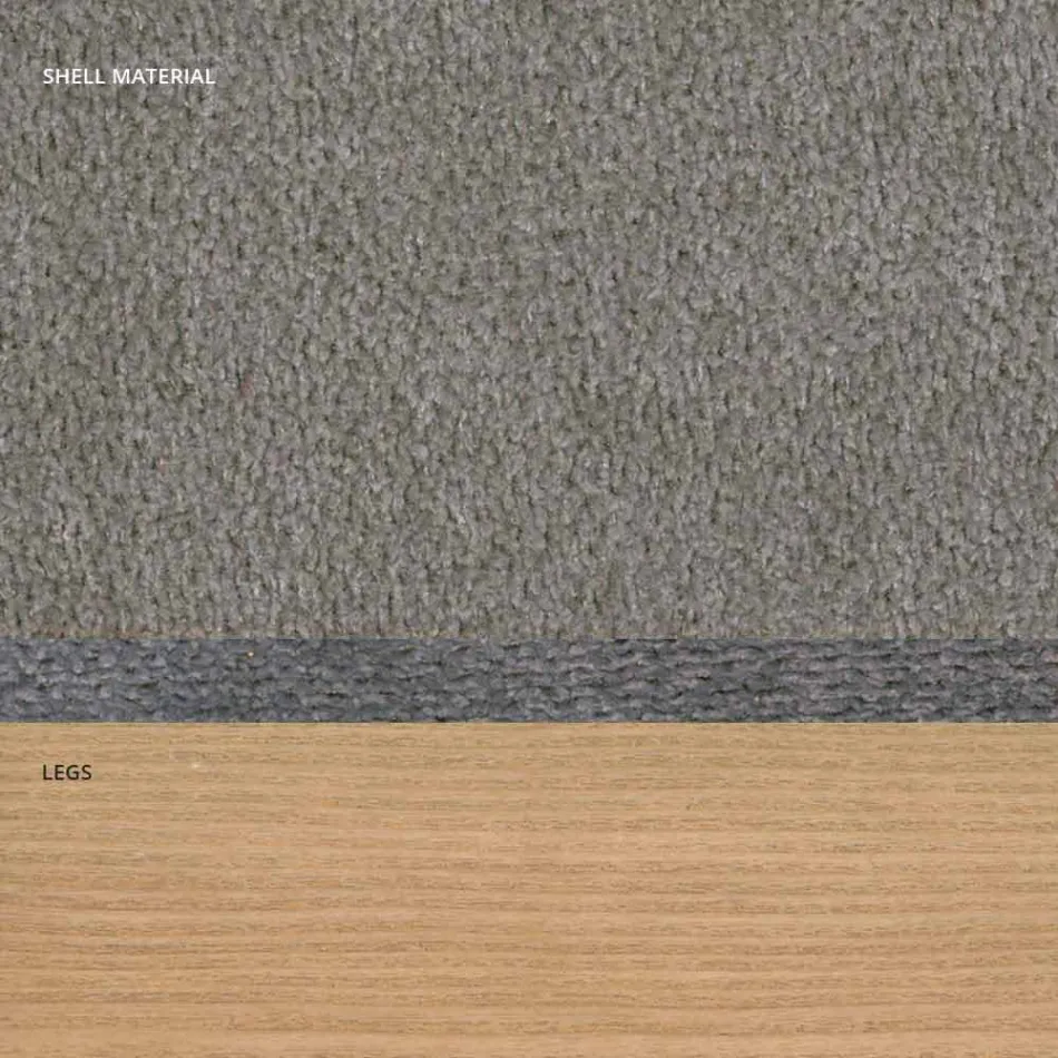 Vardagsstol i tyg och modernt trä tillverkat i Italien, Oriella Viadurini