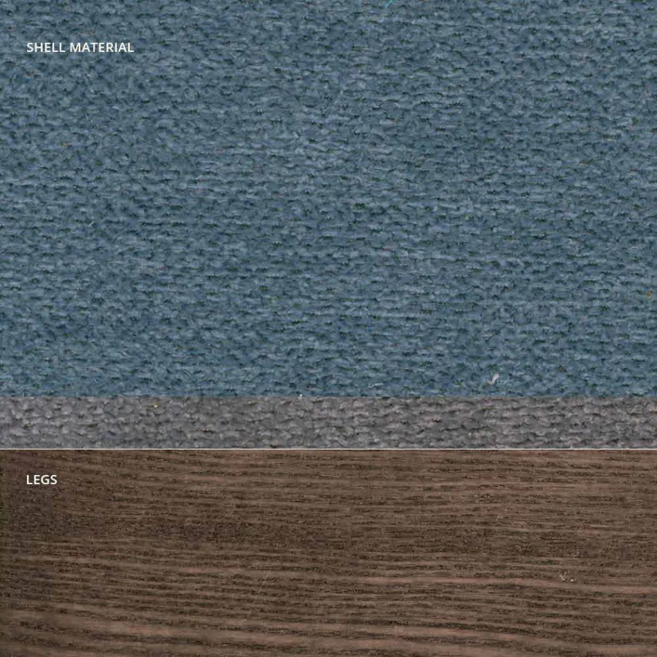 Vardagsstol i tyg och modernt trä tillverkat i Italien, Oriella Viadurini