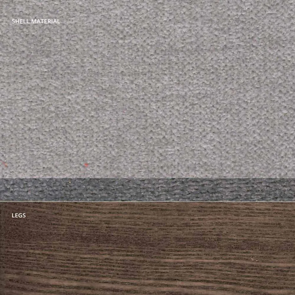 Vardagsstol i tyg och modernt trä tillverkat i Italien, Oriella Viadurini